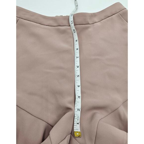 Topshop Women's Size 6 Mauve Pink Frill Hem Ruffled High Waist Shorts - Picture 7 of 9